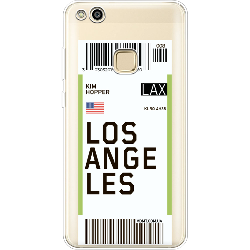 Прозрачный чехол Uprint Huawei P10 Lite Ticket Los Angeles