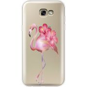 Прозрачный чехол Uprint Samsung A720 Galaxy A7 2017 Floral Flamingo