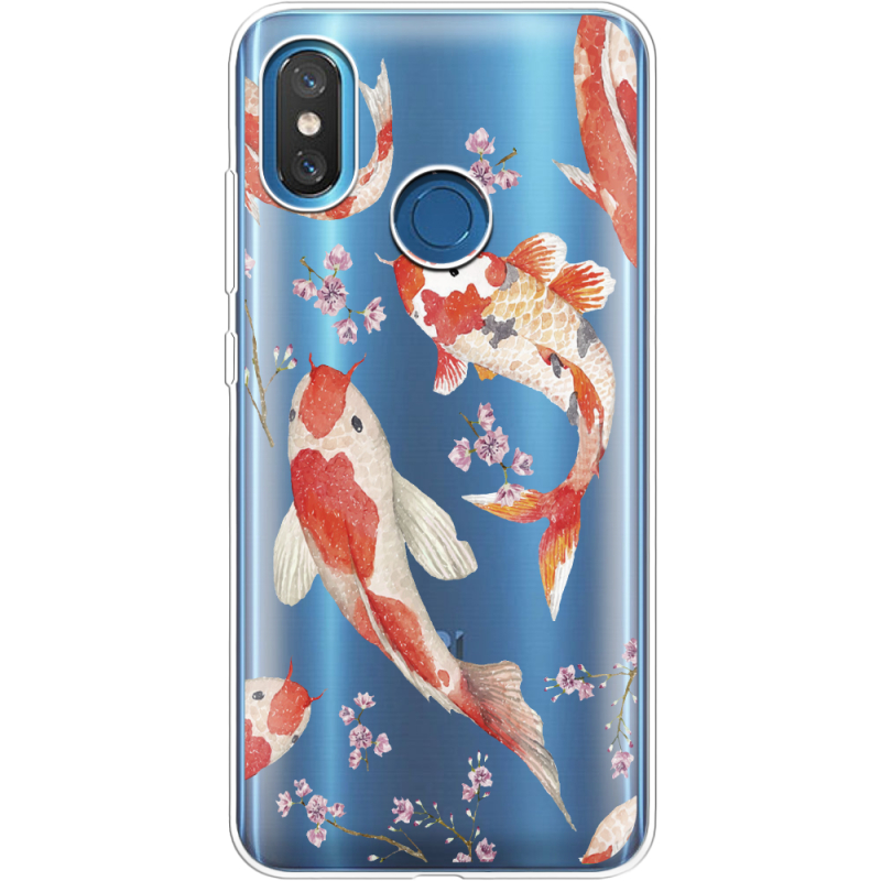 Прозрачный чехол Uprint Xiaomi Mi 8 Japanese Koi Fish