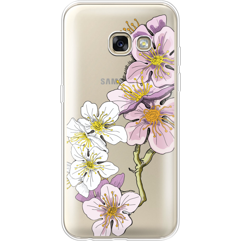 Прозрачный чехол Uprint Samsung A320 Galaxy A3 2017 Cherry Blossom