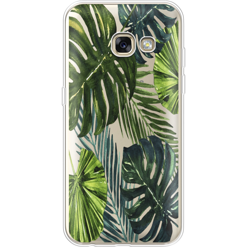 Прозрачный чехол Uprint Samsung A320 Galaxy A3 2017 Palm Tree
