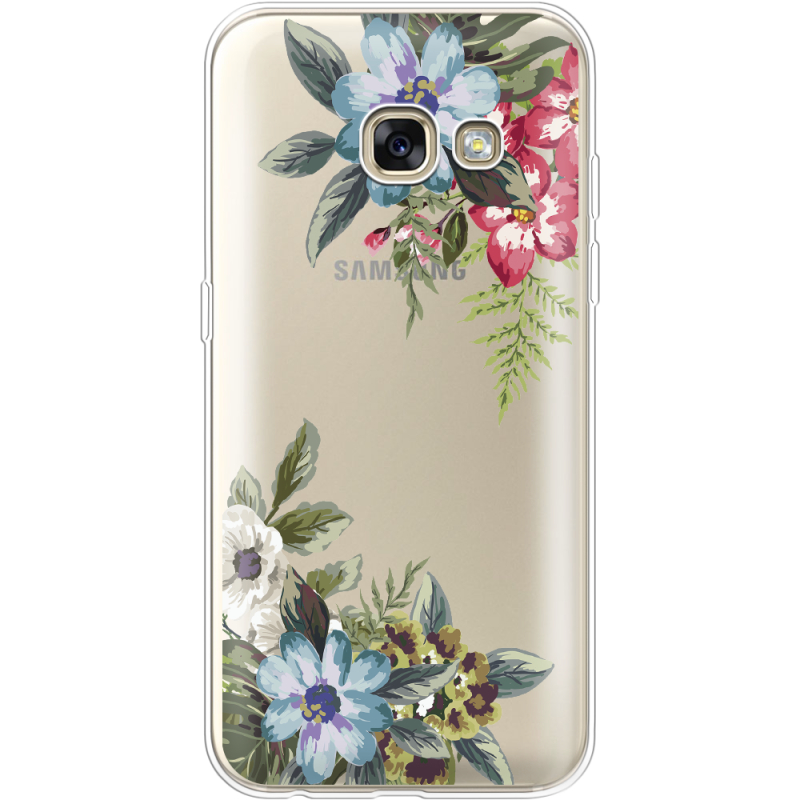 Прозрачный чехол Uprint Samsung A320 Galaxy A3 2017 Floral