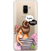 Прозрачный чехол Uprint Samsung A730 Galaxy A8 Plus (2018) Super Mama and Daughter