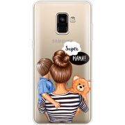 Прозрачный чехол Uprint Samsung A730 Galaxy A8 Plus (2018) Super Mama and Son