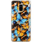 Прозрачный чехол Uprint Samsung A730 Galaxy A8 Plus (2018) Butterfly Morpho