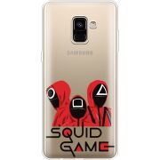 Прозрачный чехол Uprint Samsung A730 Galaxy A8 Plus (2018) siquid game люди в красном