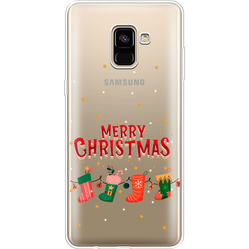 Прозрачный чехол Uprint Samsung A730 Galaxy A8 Plus (2018) Merry Christmas