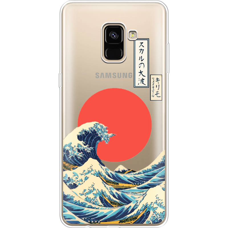 Прозрачный чехол Uprint Samsung A730 Galaxy A8 Plus (2018) Большая волна в Канагаве