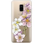 Прозрачный чехол Uprint Samsung A730 Galaxy A8 Plus (2018) Cherry Blossom