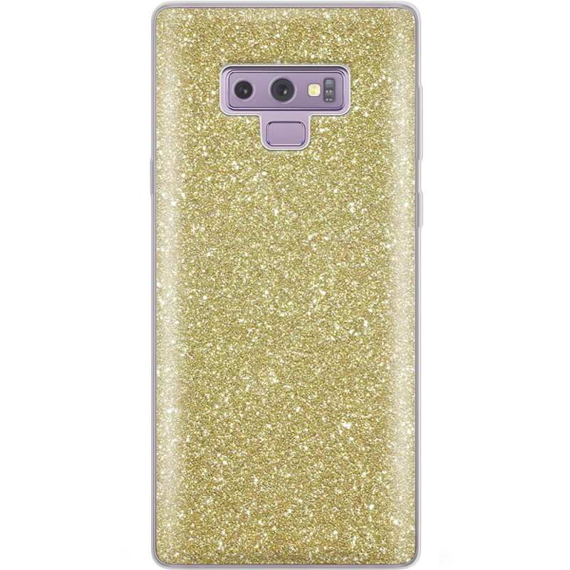 Чехол с блёстками Samsung N960 Galaxy Note 9 Золото