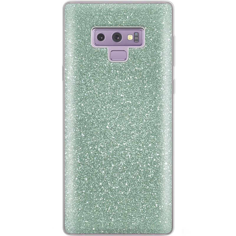 Чехол с блёстками Samsung N960 Galaxy Note 9 Зеленый