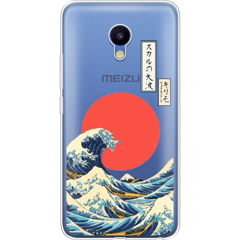 Прозрачный чехол Uprint Meizu M5 Большая волна в Канагаве