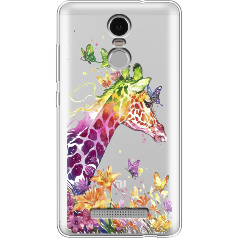 Прозрачный чехол Uprint Xiaomi Redmi Note 3 / Note 3 Pro Colorful Giraffe