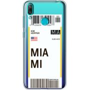 Прозрачный чехол Uprint Huawei Y7 2019 Ticket Miami