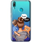 Прозрачный чехол Uprint Huawei Y7 2019 Super Mama and Son
