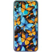 Прозрачный чехол Uprint Huawei Y7 2019 Butterfly Morpho