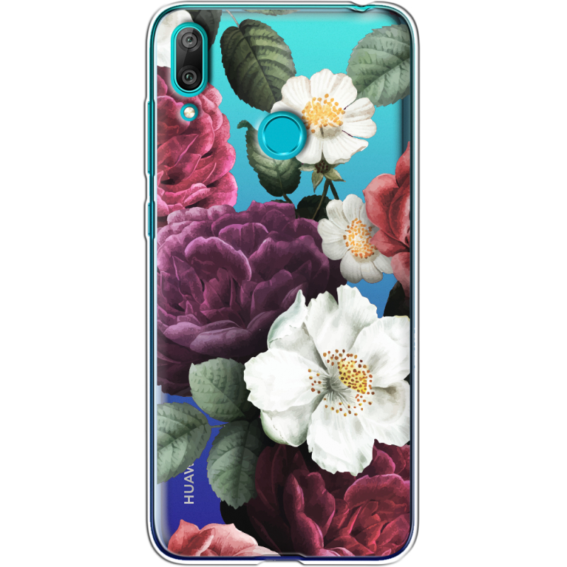 Прозрачный чехол Uprint Huawei Y7 2019 Floral Dark Dreams
