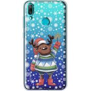 Прозрачный чехол Uprint Huawei Y7 2019 Christmas Deer with Snow
