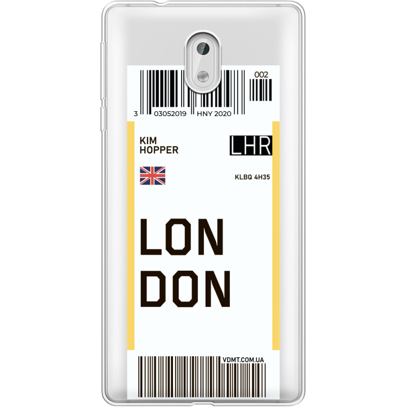 Прозрачный чехол Uprint Nokia 3 Ticket London