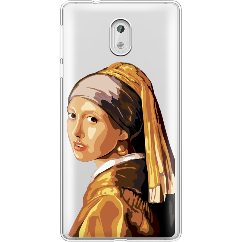 Прозрачный чехол Uprint Nokia 3 Девушка с жемчужной серёжкой
