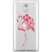 Прозрачный чехол Uprint Nokia 3 Floral Flamingo