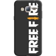 Черный чехол Uprint Samsung J320 Galaxy J3 Free Fire White Logo