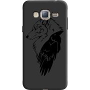 Черный чехол Uprint Samsung J320 Galaxy J3 Wolf and Raven
