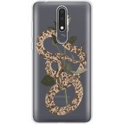 Прозрачный чехол Uprint Nokia 3.1 Plus Glamor Snake