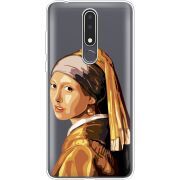 Прозрачный чехол Uprint Nokia 3.1 Plus Девушка с жемчужной серёжкой