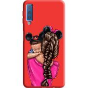 Красный чехол Uprint Samsung A750 Galaxy A7 2018 Mouse Mommy