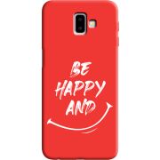 Красный чехол Uprint Samsung J610 Galaxy J6 Plus 2018 be happy and