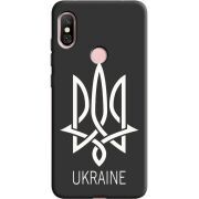 Черный чехол Uprint Xiaomi Redmi Note 6 Pro Тризуб монограмма ukraine