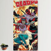 Модульные картины горизонтальные  60 на 40 3шт Deadpool and Mary Jane