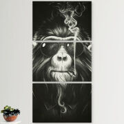 Модульные картины горизонтальные  60 на 40 3шт Smokey Monkey