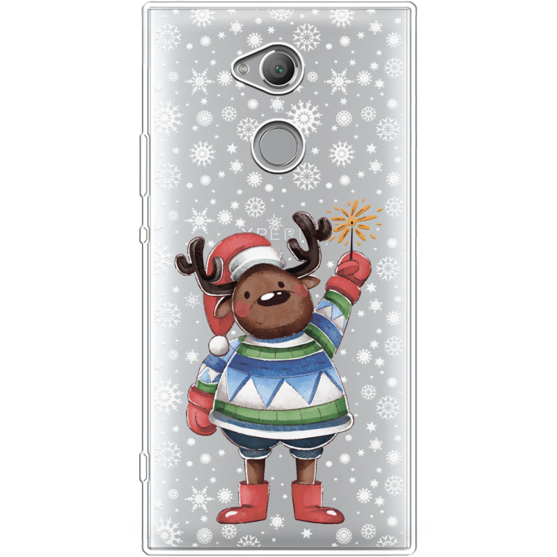 Прозрачный чехол Uprint Sony Xperia XA2 Ultra H4213 Christmas Deer with Snow