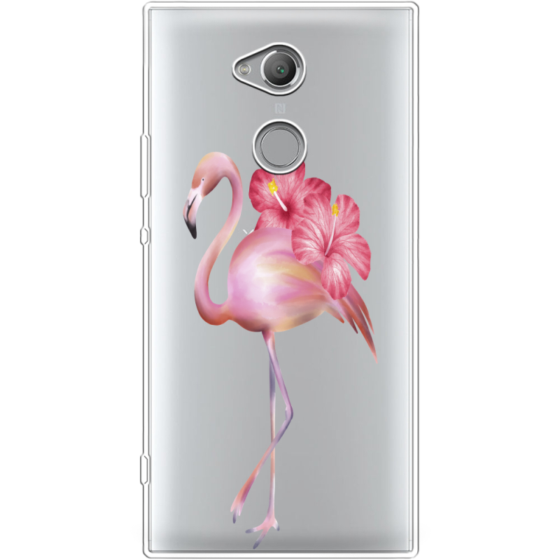 Прозрачный чехол Uprint Sony Xperia XA2 Ultra H4213 Floral Flamingo