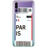 Прозрачный чехол Uprint Huawei P20 Pro Ticket Paris