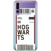 Прозрачный чехол Uprint Huawei P20 Pro Ticket Hogwarts
