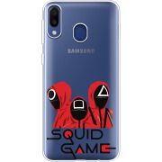 Прозрачный чехол Uprint Samsung M205 Galaxy M20 siquid game люди в красном