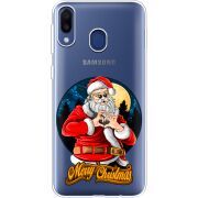 Прозрачный чехол Uprint Samsung M205 Galaxy M20 Cool Santa