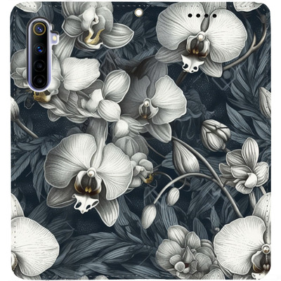 Чохол-книжка BoxFace для Realme 6 Білі орхідеї