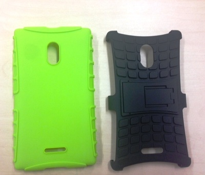 Чехол Armour Tough Nokia XL Dual Sim Черно-зеленый