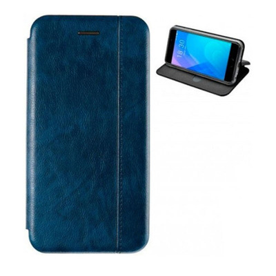 Чехол книжка Leather Gelius для Samsung M127 Galaxy M12 Синий