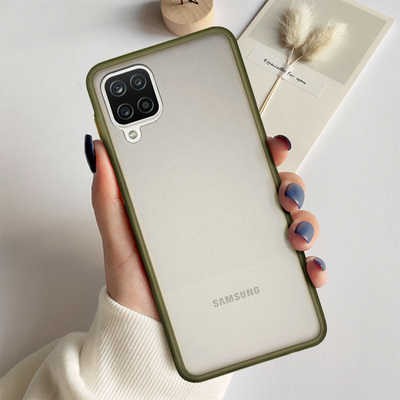 Матовый чехол Frosted Matte для Samsung M127 Galaxy M12 Зеленый