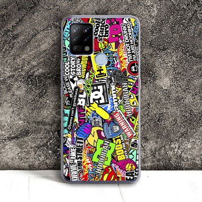 Чехол BoxFace Tecno POVA Multicolored Inscriptions