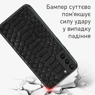 Кожаный чехол Boxface Samsung G991 Galaxy S21 Reptile Black