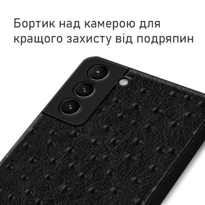 Кожаный чехол Boxface Samsung G996 Galaxy S21 Plus Strauss Black
