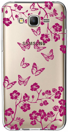 Чехол прозрачный U-Print 3D Samsung G531 / G530 Galaxy Grand Prime Twig Butterfly