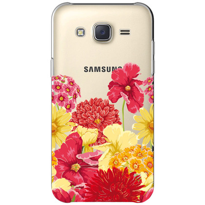 Чехол прозрачный U-Print 3D Samsung J700H Galaxy J7 / J7 Neo J701 Floral Pattern