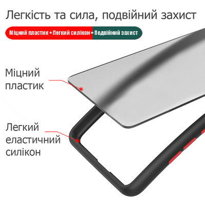 Матовый чехол Frosted Matte для Samsung M215 Galaxy M21 Черный